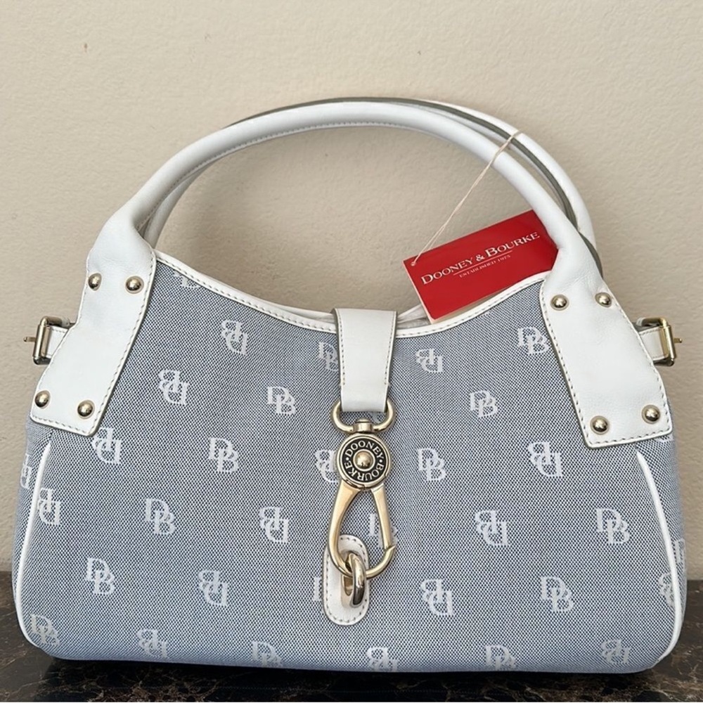 Dooney & Bourke Gray and White Satchel - Picture 14 of 14